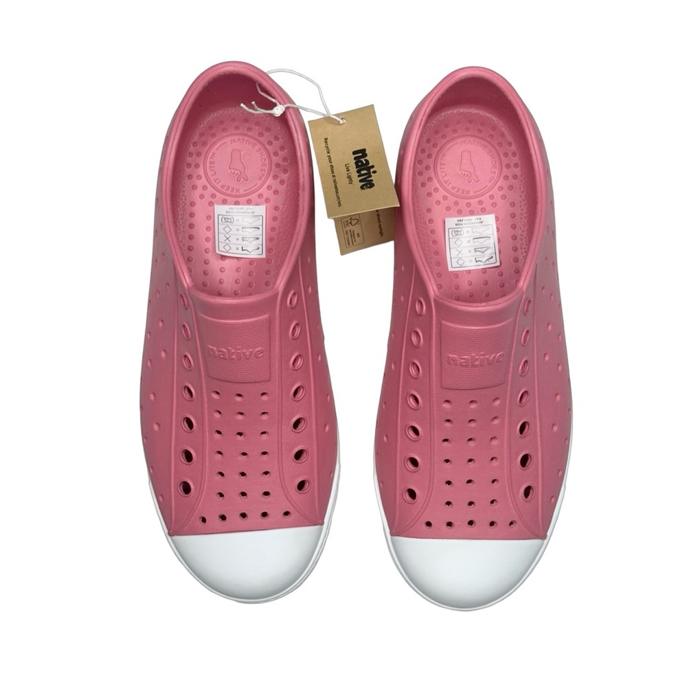 Native Jefferson Shoes in Clover‎ Pink/Shell White